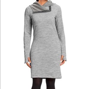 Nau Randygoat merino hoodie dress gray size S